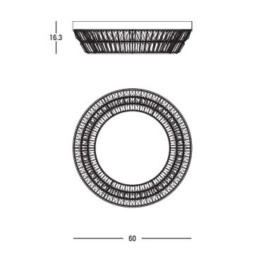 Zambelis 23047 - LED Stmievateľné krištáľové stropné svietidlo LED/38W/230V CRI 90 3000K pr. 60 cm mosadz