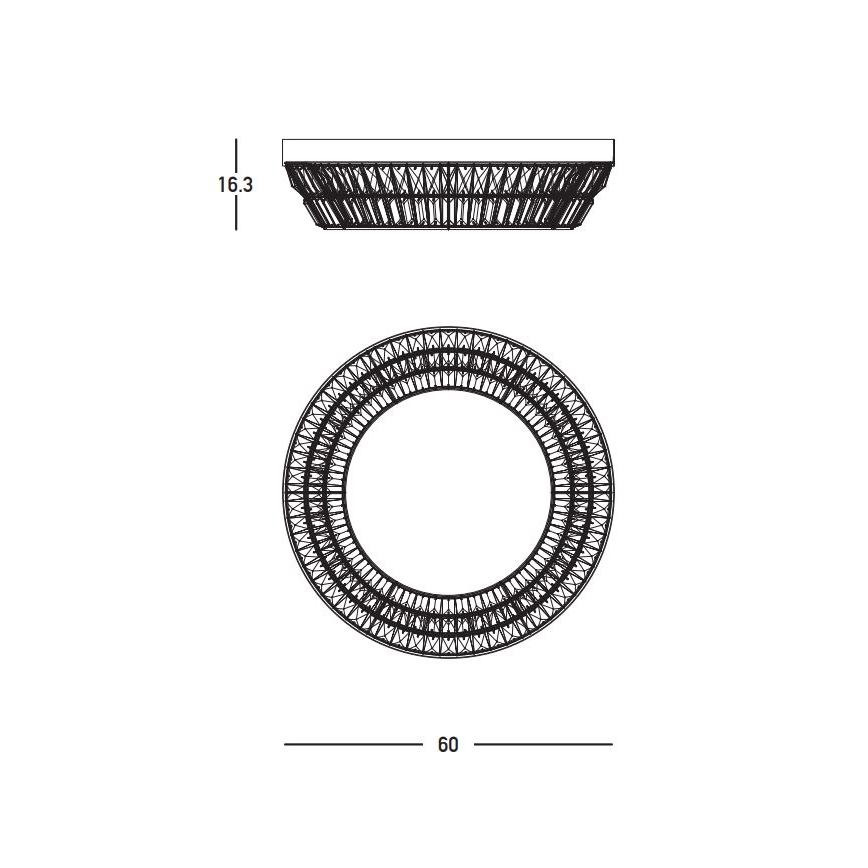 Zambelis 23047 - LED Stmievateľné krištáľové stropné svietidlo LED/38W/230V CRI 90 3000K pr. 60 cm mosadz