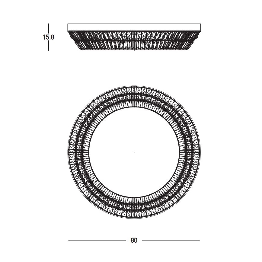 Zambelis 23049 - LED Stmievateľné krištáľové stropné svietidlo LED/55W/230V CRI 90 3000K pr. 80 cm mosadz