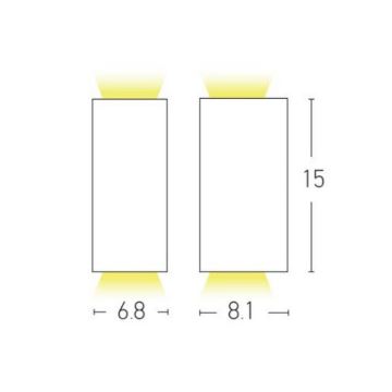 Zambelis E122 - Vonkajšie nástenné svietidlo 2xGU10/15W/230V IP54 antracit