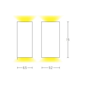 Zambelis E124 - Vonkajšie nástenné svietidlo 2xGU10/15W/230V IP54 antracit