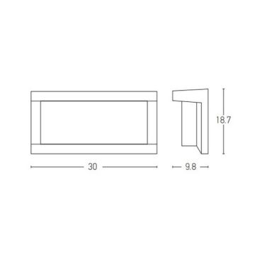 Zambelis E128 - Vonkajšie nástenné svietidlo 1xE27/18W/230V IP54 antracit