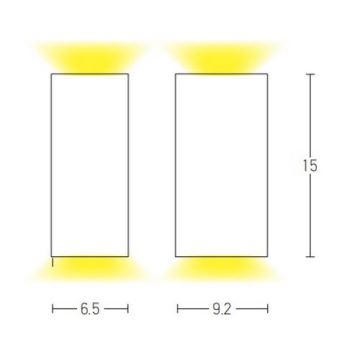 Zambelis E151 - Vonkajšie nástenné svietidlo 2xGU10/15W/230V IP54 biela