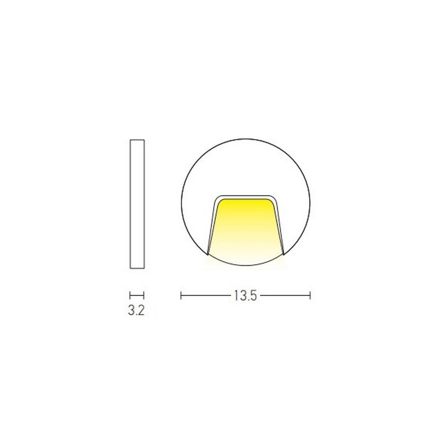 Zambelis E183 - Vonkajšie schodiskové svietidlo LED/3W/230V IP54 antracit