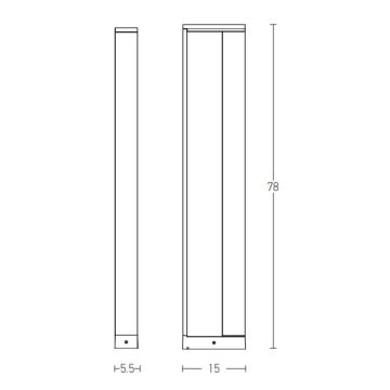 Zambelis E208 - LED Vonkajšia lampa LED/10W/230V IP54 antracit