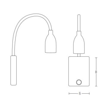 Zambelis H33 - LED Flexibilná lampička LED/3W/230V biela