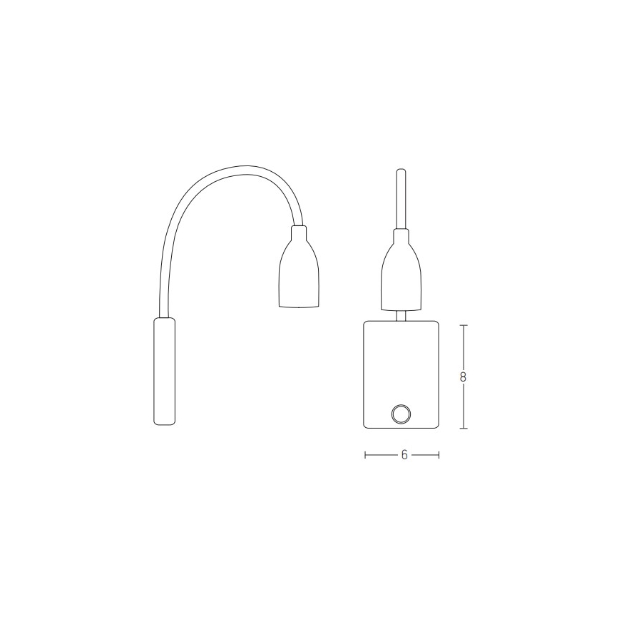 Zambelis H33 - LED Flexibilná lampička LED/3W/230V biela