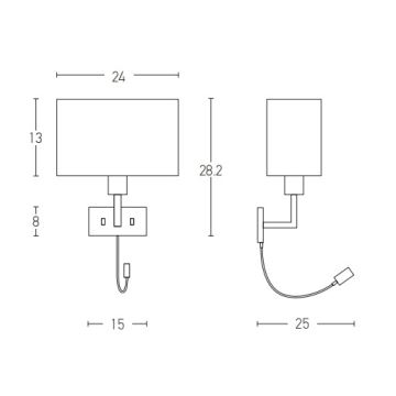 Zambelis H51 - LED Flexibilné svietidlo LED/3W + 1xE27/40W/230V