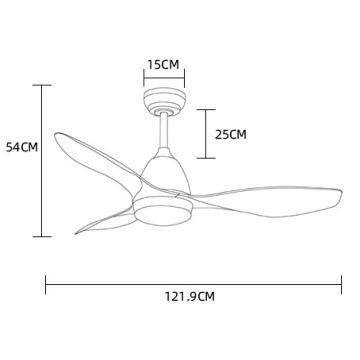 ZEVENTI - LED Stropný ventilátor MURO LED/18W/230V Wi-Fi Tuya + diaľkové ovládanie