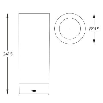 Zuma Line - LED Stmievateľná nabíjacia stolná lampa LED/1,2W/230V šedá IP54