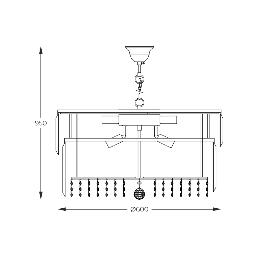 Zuma Line - Luster na reťazi 16xE14/40W/230V pr. 60 cm zlatá