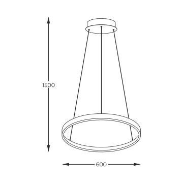 Zuma Line - LED Luster na lanku LED/28W/230V 3000/4000/6000K pr. 60 cm čierna