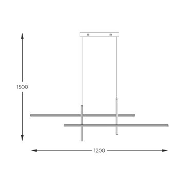 Zuma Line - LED Luster na lanku LED/42W/230V 3000/4000/6000K zlatá