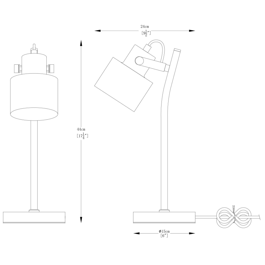 Zuma Line - Stolná lampa 1xE27/40W/230V biela