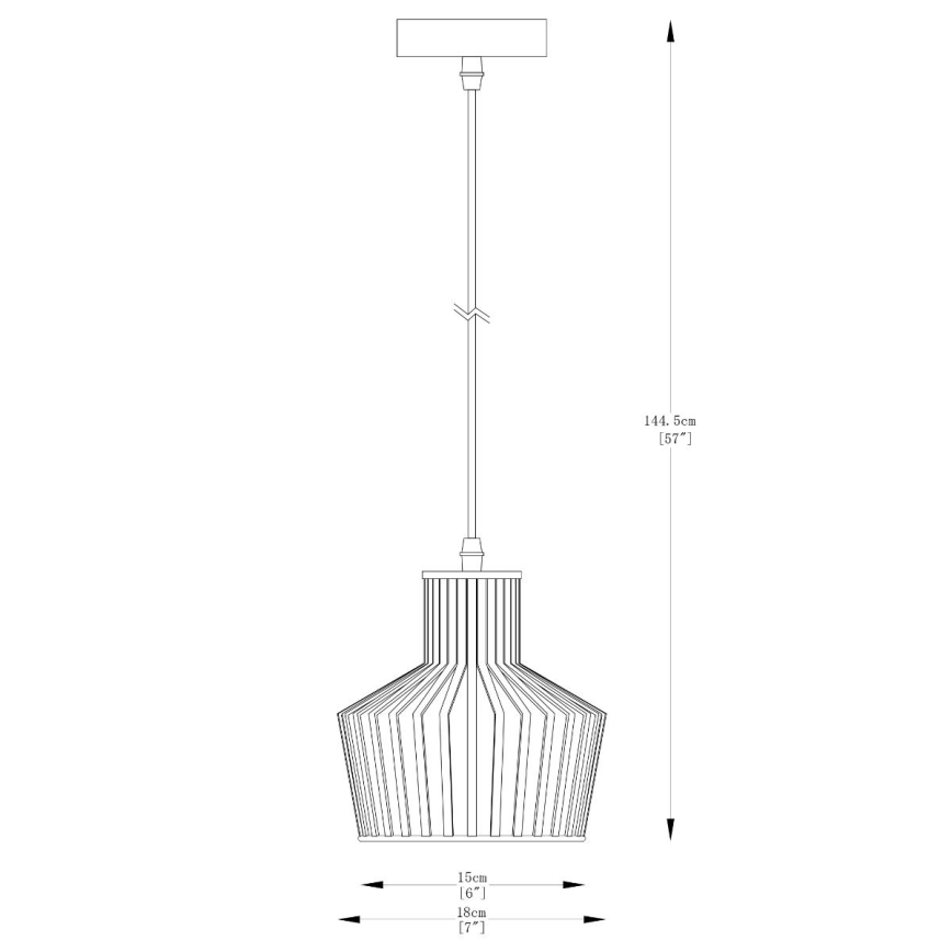 Zuma Line - Luster na lanku 1xE27/40W/230V pr. 18 cm zlatá