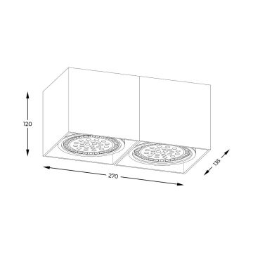 Zuma Line - Bodové svietidlo 2xGU10-ES111/15W/230V biela