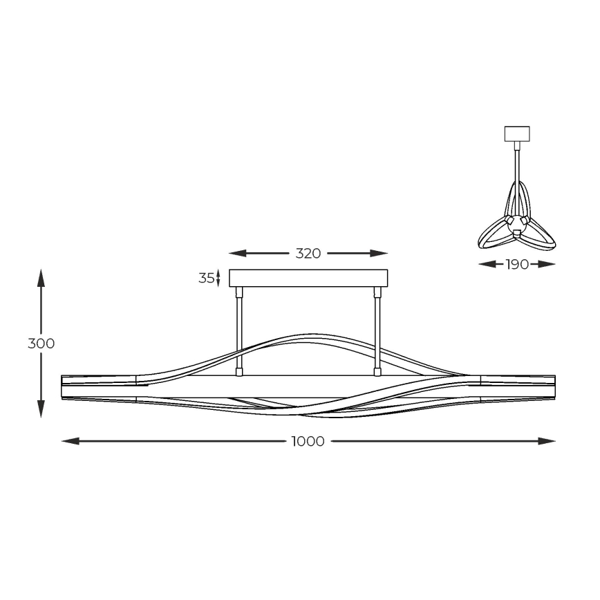 Zuma Line - LED Luster na tyči LED/30W/230V