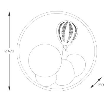 Zuma Line - LED Stmievateľné detské stropné svietidlo LED/42W/230V 3000/5700K modrá