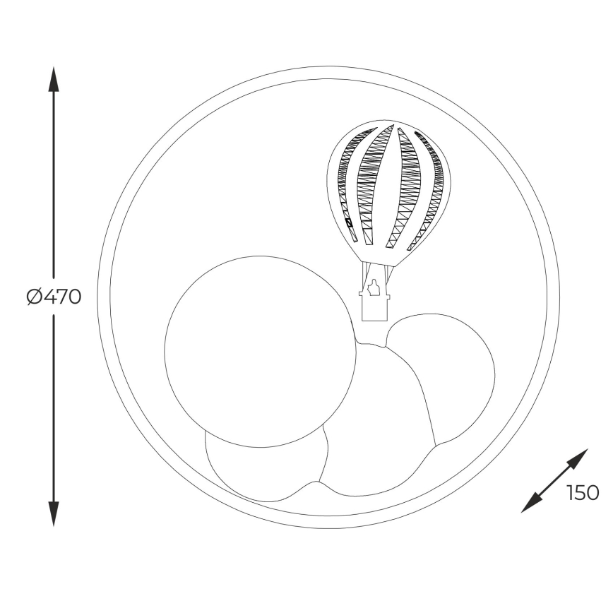 Zuma Line - LED Stmievateľné detské stropné svietidlo LED/42W/230V 3000/5700K modrá