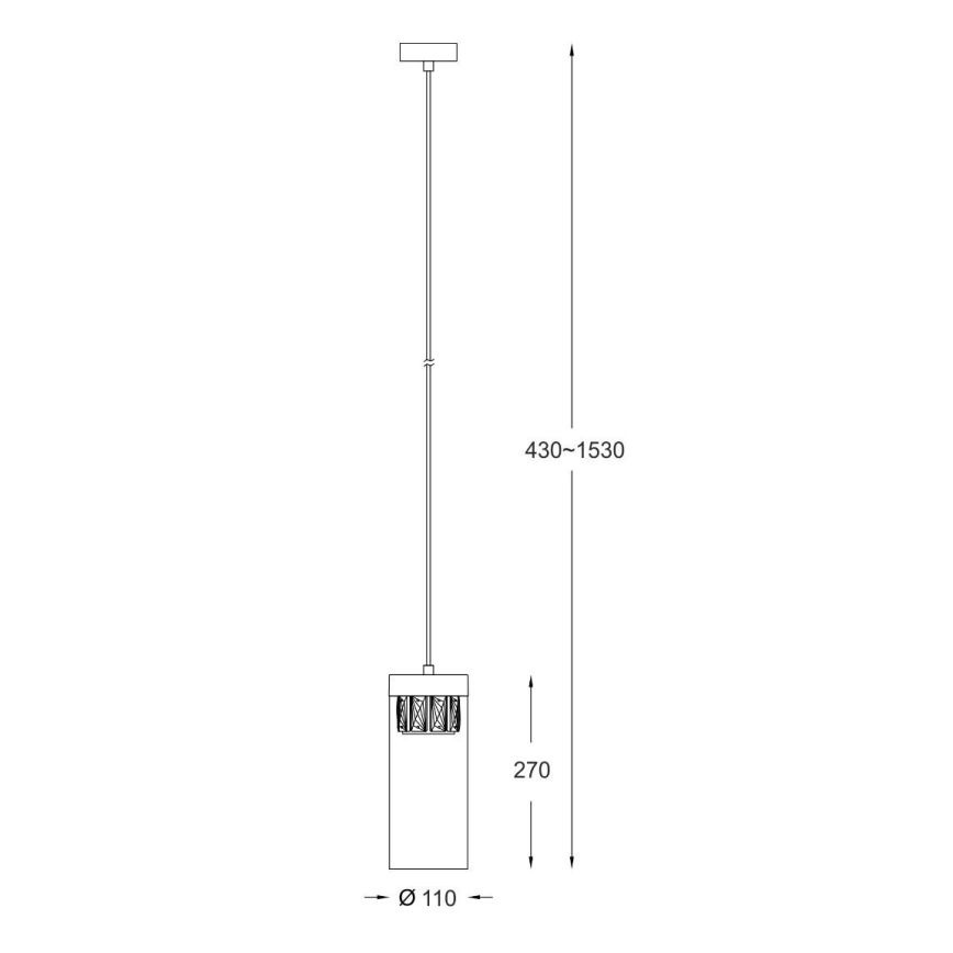 Zuma Line - Krištáľový luster na lanku 1xG9/28W/230V mosadz