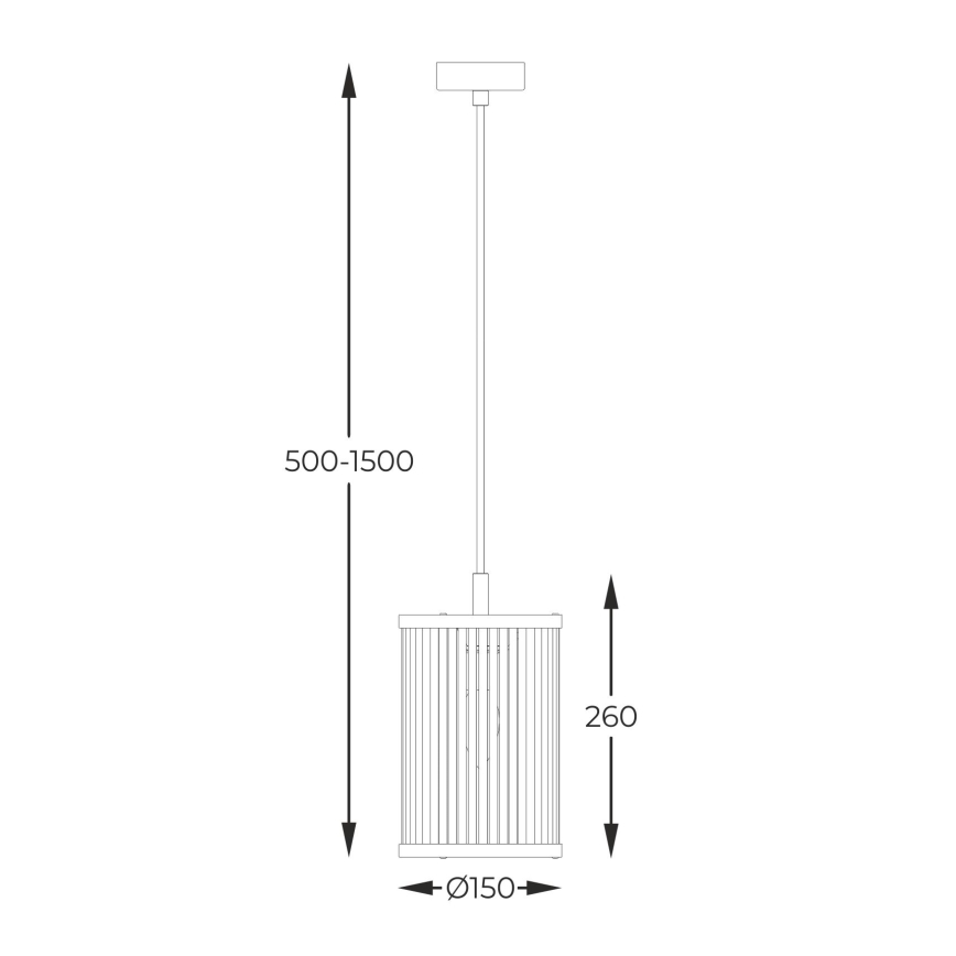 Zuma Line - Luster na lanku 1xE14/60W/230V čierna