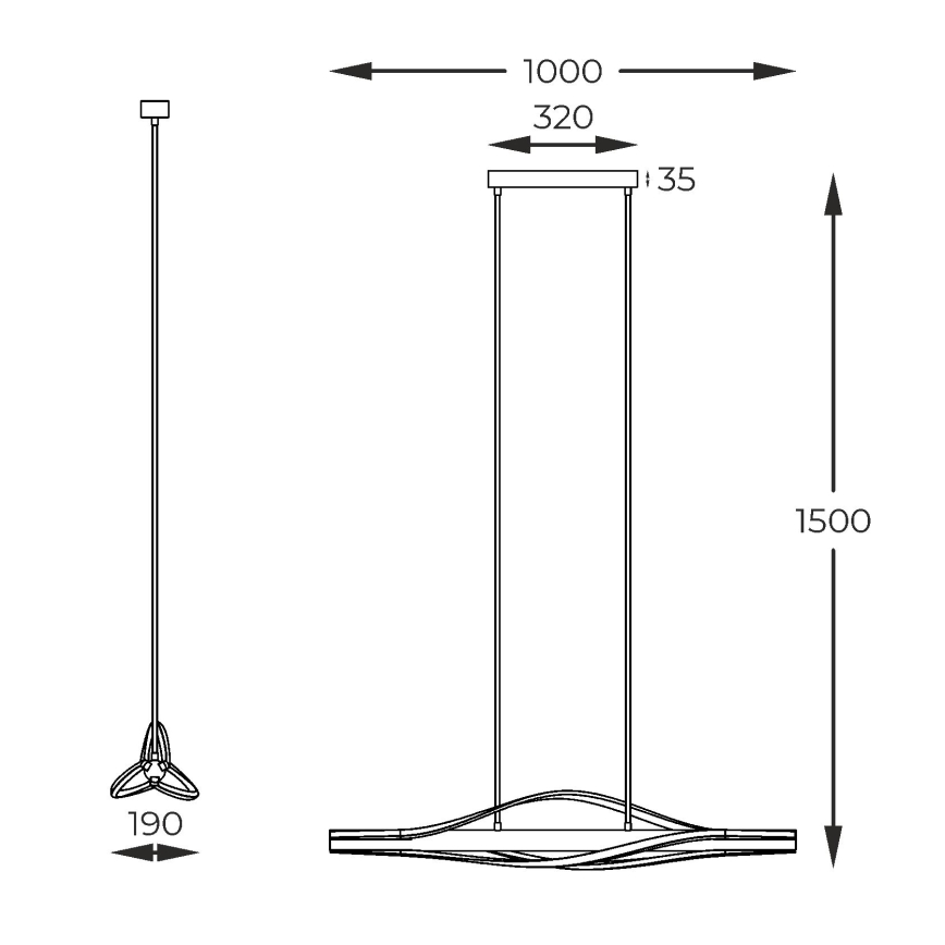 Zuma Line - LED Luster na lanku LED/30W/230V