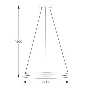 Zuma Line - LED Luster na lanku LED/32W/230V 3000/4000/6000K pr. 60 cm čierna