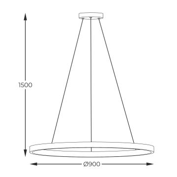 Zuma Line - LED Luster na lanku LED/40W/230V 3000/4000/6000K pr. 90 cm čierna