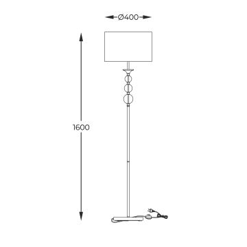 Zuma Line - Stojacia lampa 1xE27/60W/230V čierna