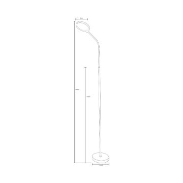 Zuma Line - LED Stmievateľná stojacia lampa LED/10W/230V 3000/4500/6500K čierna