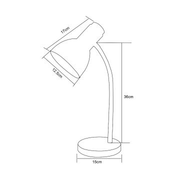 Zuma Line - Stolná lampa 1xE27/40W/230V biela/dub