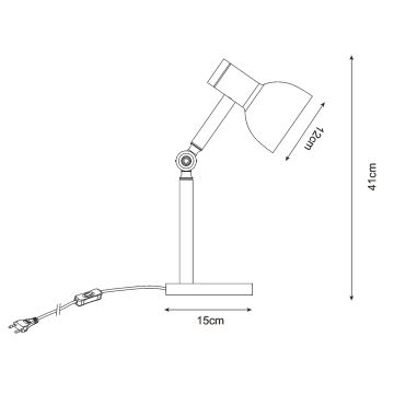 Zuma Line - Stolná lampa 1xE14/40W/230V biela