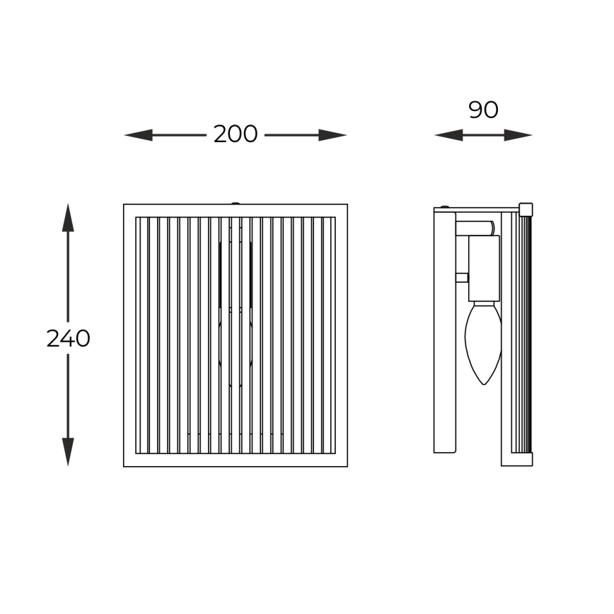 Zuma Line - Nástenné svietidlo 1xE14/60W/230V chróm