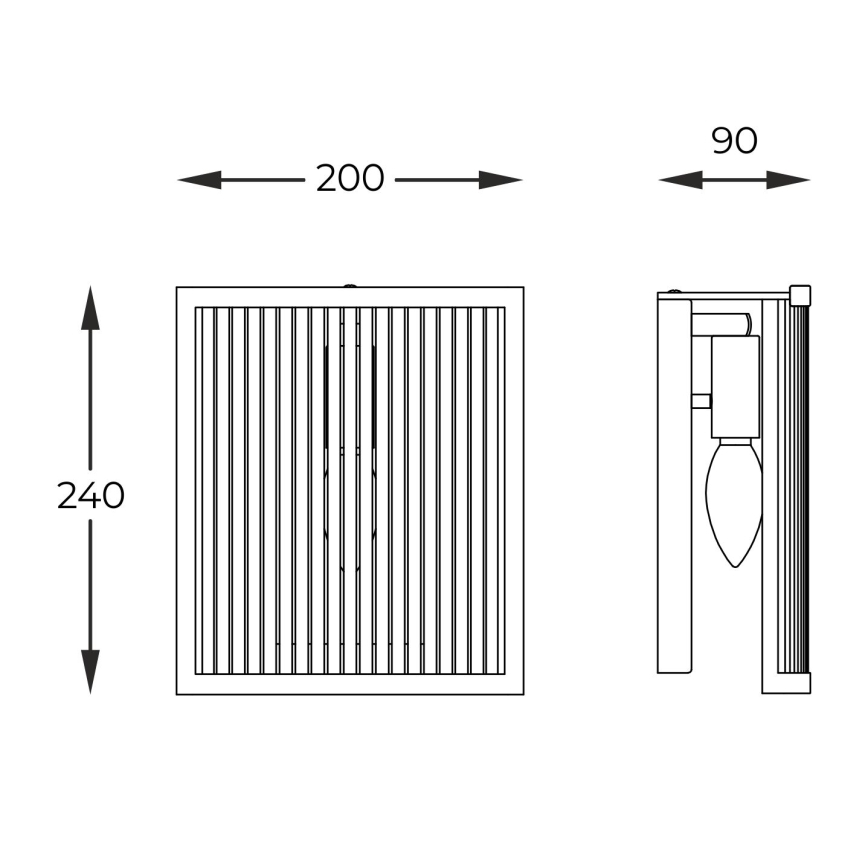 Zuma Line - Nástenné svietidlo 1xE14/60W/230V zlatá