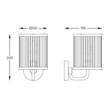 Zuma Line - Nástenná lampa 1xE14/60W/230V chróm