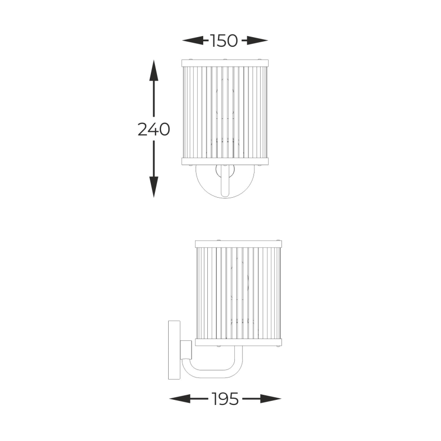 Zuma Line - Nástenná lampa 1xE14/60W/230V čierna