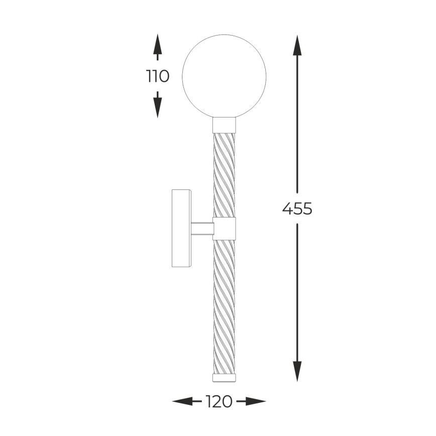 Zuma Line - Nástenné svietidlo 1xG9/6W/230V mosadz