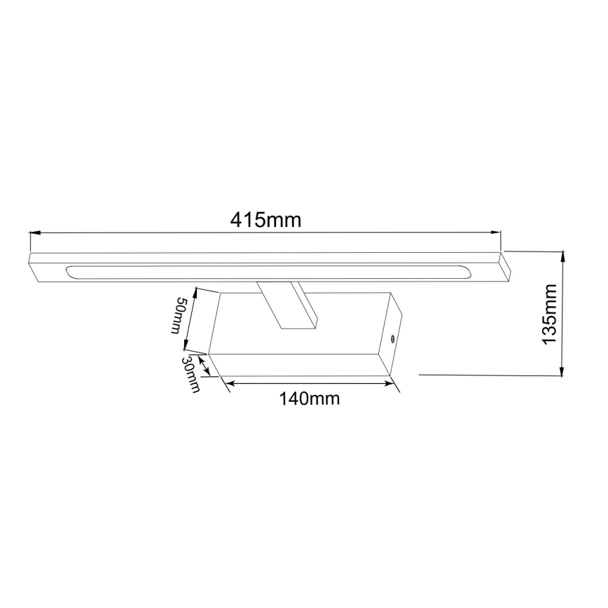 Zuma Line - LED Kúpeľňové osvetlenie zrkadla LED/12W/230V 41 cm IP44 zlatá